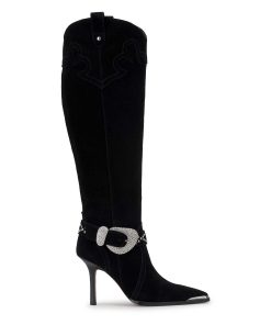Kenzin Tall Boot in Black Suede