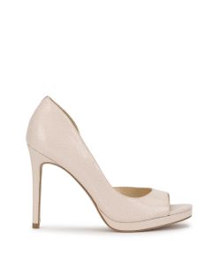 Kimli Peep Toe Pump in Chalk