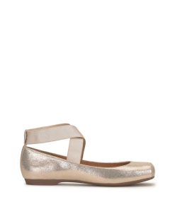 Mandalaye Ballet Flat in Champagne