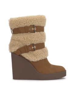 Metzyn Wedge Bootie in Safari Brown