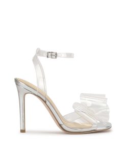 Olivine High Heel in Clear & Silver