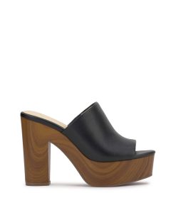 Shelbie Platform Slide in Black