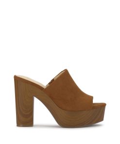 Shelbie Platform Slide in Tuscan Tan