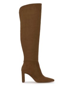 Simmona Over the Knee Boot in Safari Brown