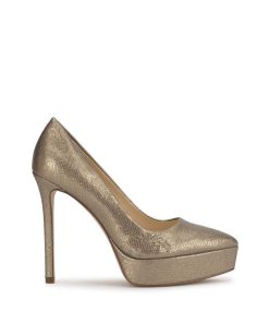 Sinelia Platform Pump in Bronze