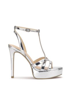 Sippete Platform Sandal in Silver