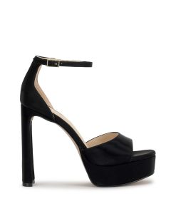 Telxia Ankle Strap Platform Sandal in Black
