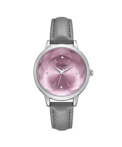 Faceted Glass Watch in Gray