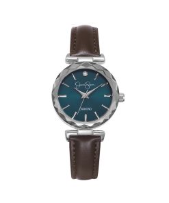Circle Case Watch in Dark Brown