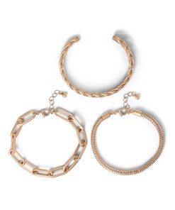 Gold Trio Bracelet Set