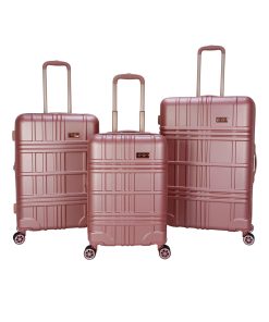Jewel Plaid Luggage Collection in Rose Gold