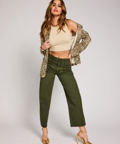 Relaxed Barrel Jeans in Forest Night
