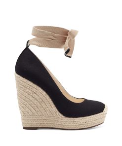 Zexie Platform Wedge in Black